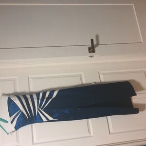 Vintage navy blue formal long dress fitted